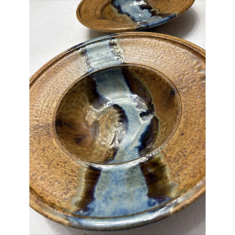 2 Pottery Bowls 9.25